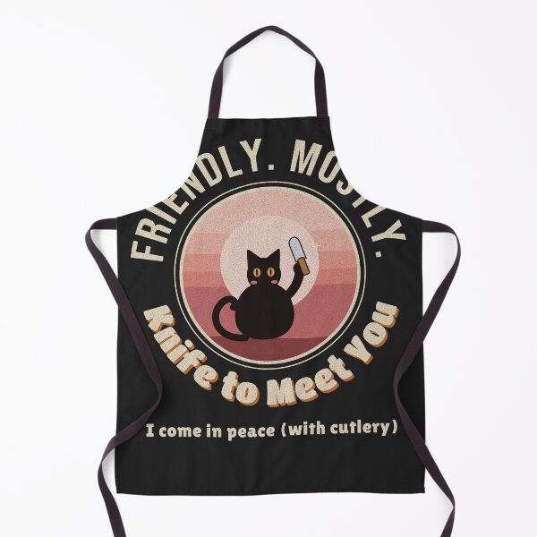 Artikelvorschau, Knife to Meet You Funny Black Cat Butter Knife entworfen und verkauft von somebasic.