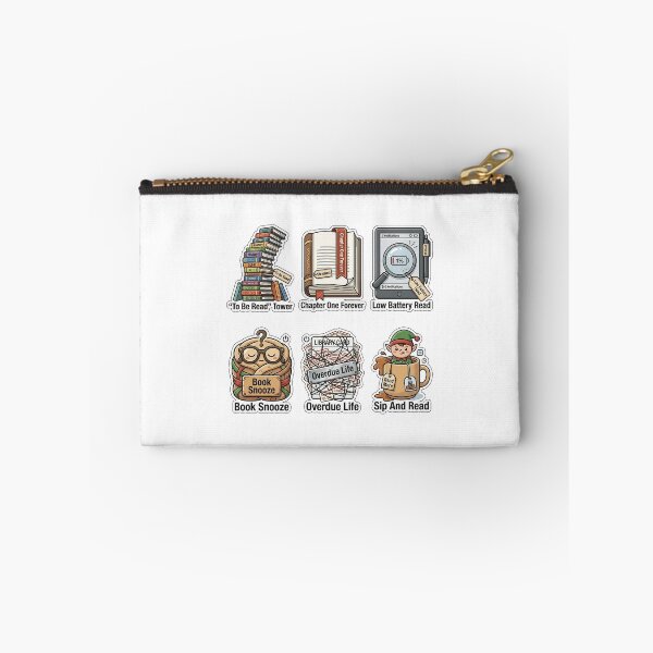 Item preview, Over-ambitious Reading Goal Resolution Sticker Pack - Bookworm Puns designed and sold by SimpleP.