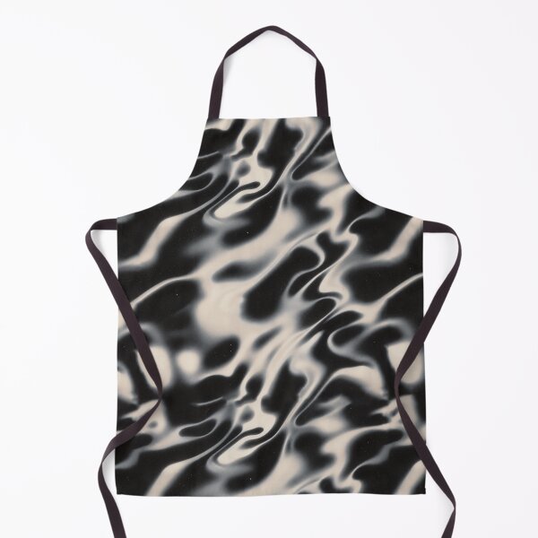 Item preview, Black Cream Liquid Wavy Pattern designed and sold by imaniko.