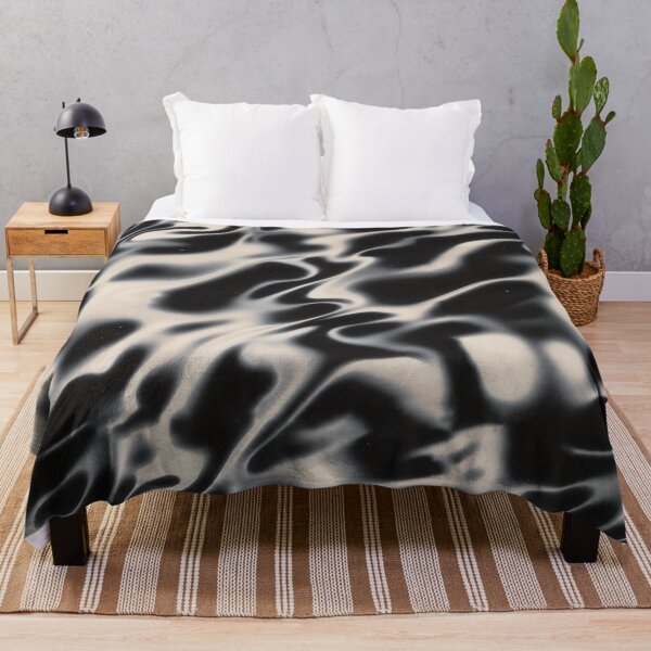 Item preview, Black Cream Liquid Wavy Pattern designed and sold by imaniko.