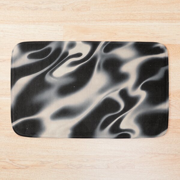 Item preview, Black Cream Liquid Wavy Pattern designed and sold by imaniko.