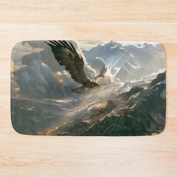 Item preview, A magnificent Thunderbird soaring powerfully above a vast mountain valley, Fantasy & Mythological Creatures designed and sold by CDC40.