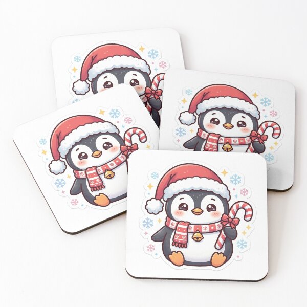Item preview, Cute Christmas Penguin with Candy Cane designed and sold by Elhocinr.