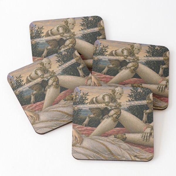 Item preview, Venus and Mars Center Panel Cyber Renaissance Art Print designed and sold by DMarquiseArt.
