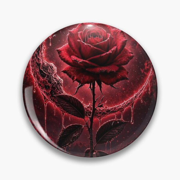 Item preview, Crimson Gothic Rose Under the Moon – Dark Romantic Floral Art designed and sold by Syreneyes.