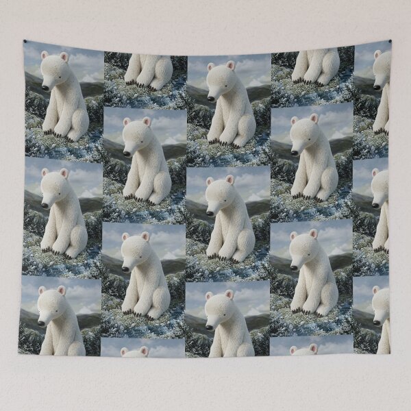 Item preview, Cute winter Polar Bear illustration designed and sold by Vintage Designs +.