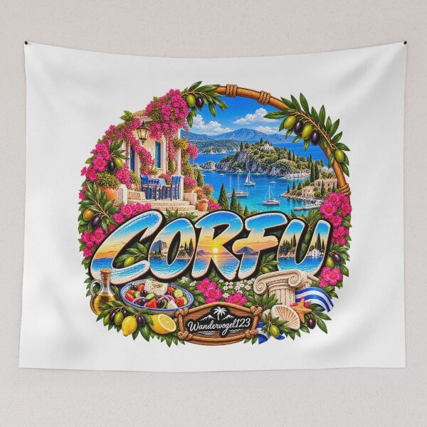 Item preview, Corfu, Greece – Ionian Islands, Sea & Mediterranean Flair designed and sold by Wandervogel123.