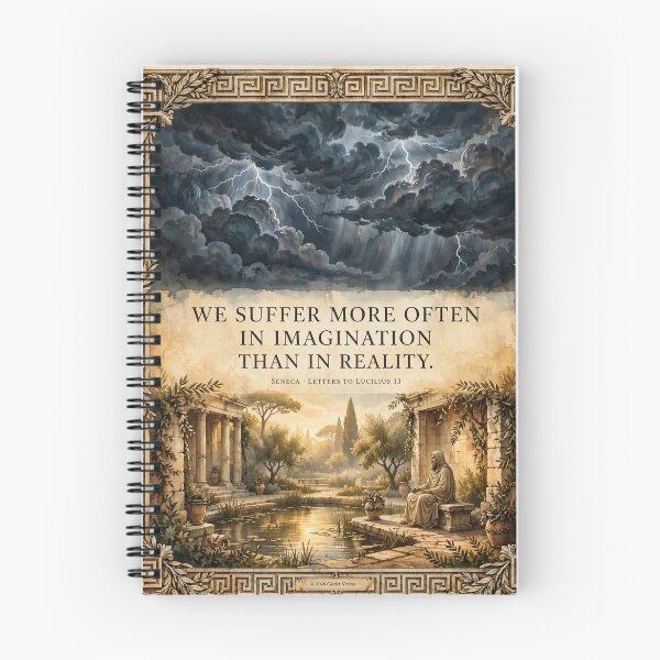 Item preview, "We Suffer More Often in Imagination Than in Reality" Seneca T-Shirt designed and sold by CalderVeritas.