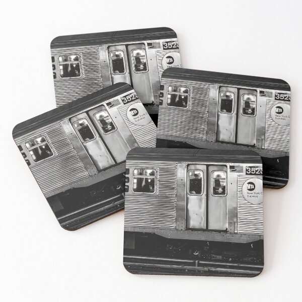 Item preview, New York Subway Train – Black and White Photography designed and sold by Pjotre7.