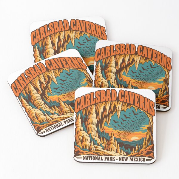 Artikelvorschau, Geschenkidee für Fans des Carlsbad Caverns Nationalparks – Retro-Souvenir aus den Carlsbad Caverns entworfen und verkauft von RedRubyBubble.
