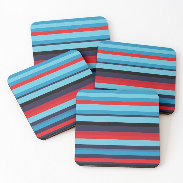 Item preview, Abstract Blue Red and Black Striped Pattern designed and sold by TwelveParties.