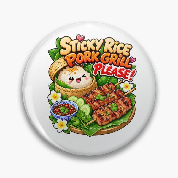 Item preview, Sticky Rice Pork Grill Please! Thai Street Food designed and sold by Pali's shop.