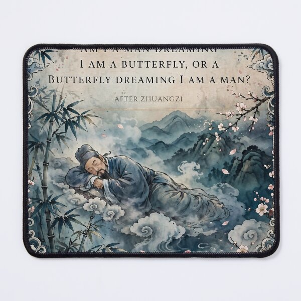 Item preview, "Am I a Man Dreaming I Am a Butterfly" Zhuangzi T-Shirt designed and sold by CalderVeritas.