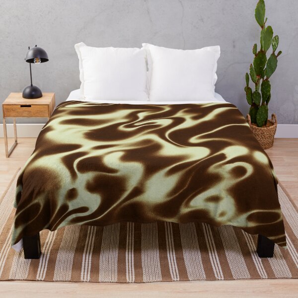 Item preview, Brown Cream Liquid Wavy Pattern designed and sold by imaniko.