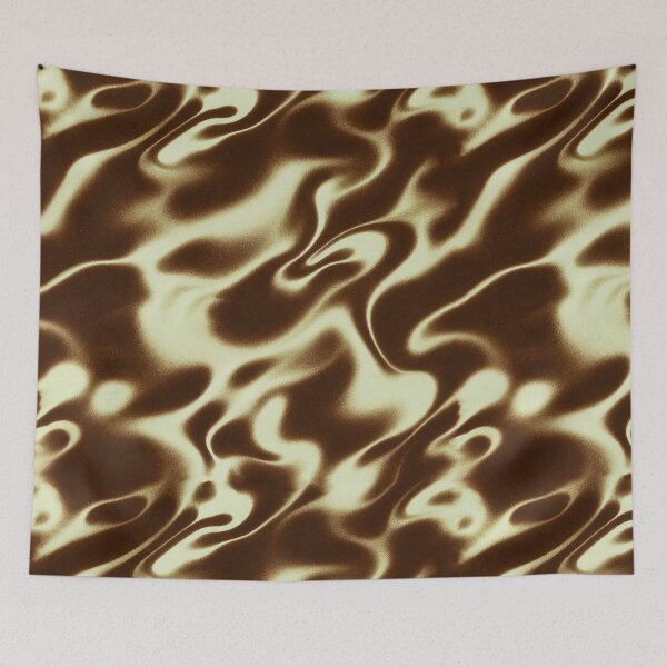 Item preview, Brown Cream Liquid Wavy Pattern designed and sold by imaniko.