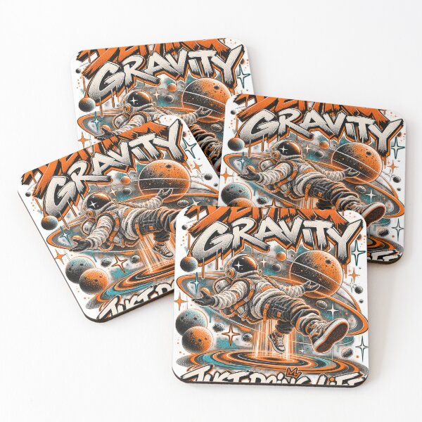 Item preview, Defying Gravity Astronaut Graffiti Street Art T-Shirt Design designed and sold by KIDEnia.