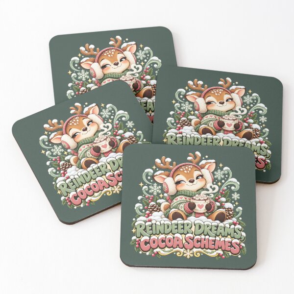 Artikelvorschau, Reindeer Dreams Cocoa Schemes Winter Deer entworfen und verkauft von M. Mamdouh Artworks.