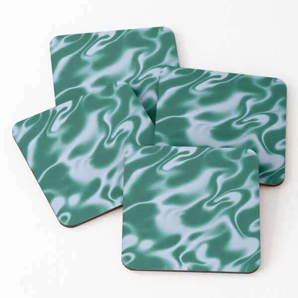 Item preview, Emerald Green Blue Liquid Wavy Pattern designed and sold by imaniko.