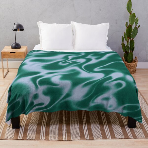Item preview, Emerald Green Blue Liquid Wavy Pattern designed and sold by imaniko.