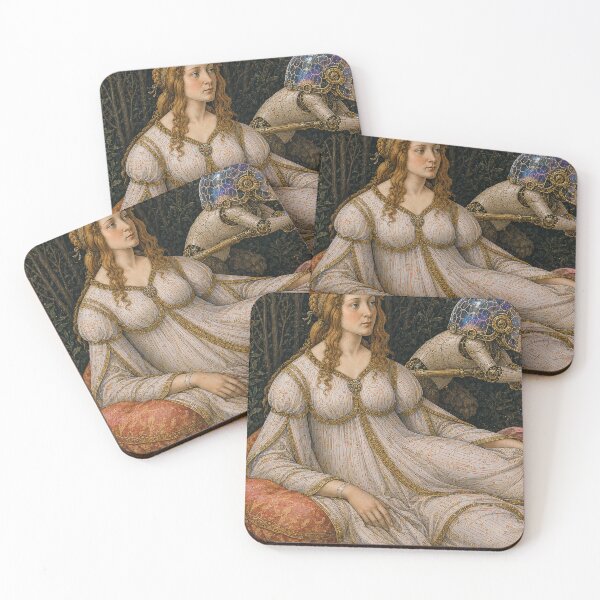 Item preview, Venus and Mars Left Panel Cyber Renaissance Art Print designed and sold by DMarquiseArt.