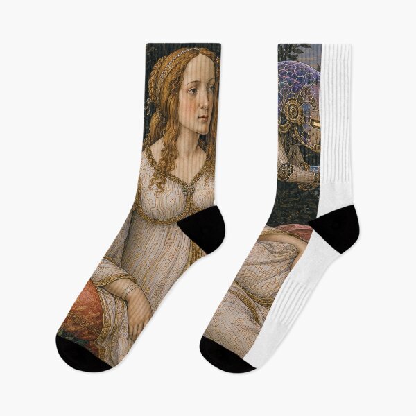 Item preview, Venus and Mars Left Panel Cyber Renaissance Art Print designed and sold by DMarquiseArt.