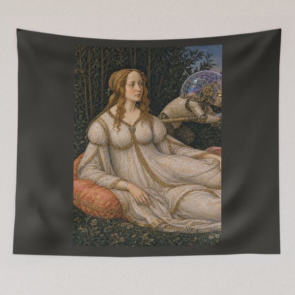 Item preview, Venus and Mars Left Panel Cyber Renaissance Art Print designed and sold by DMarquiseArt.