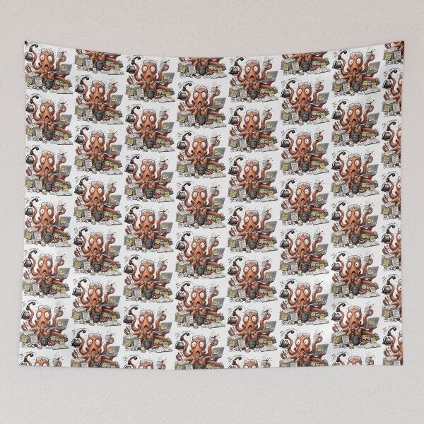Item preview, Stressed Octopus Multitasking Funny Office Burnout Meme designed and sold by CoolCrazyChaos.