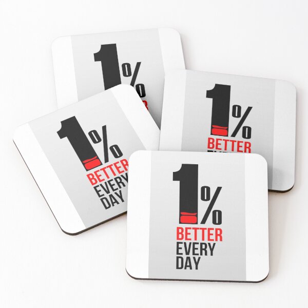 Aperçu de l'œuvre 1 % de mieux chaque jour - citation positive et motivante créée et vendue par Freedom Line Studio.