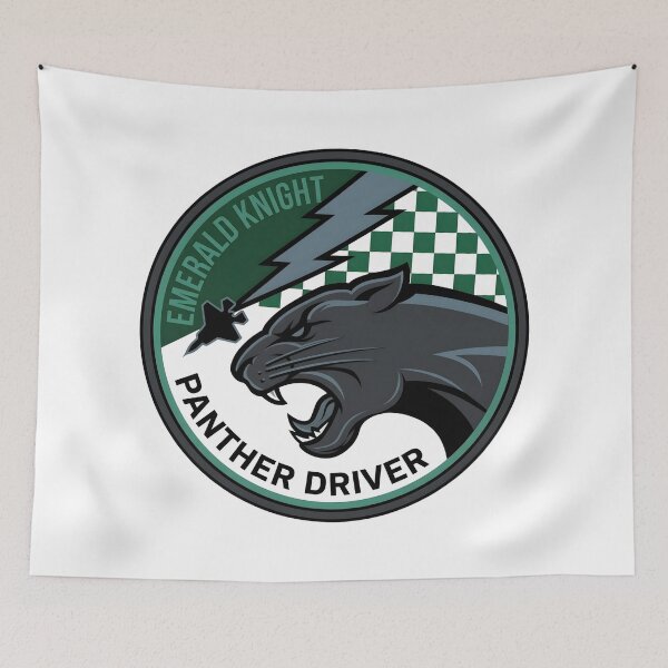 Artikelvorschau, USAF 308. Jagdgeschwader Emerald Knights Panther-Fahreremblem entworfen und verkauft von CharlieDesings.