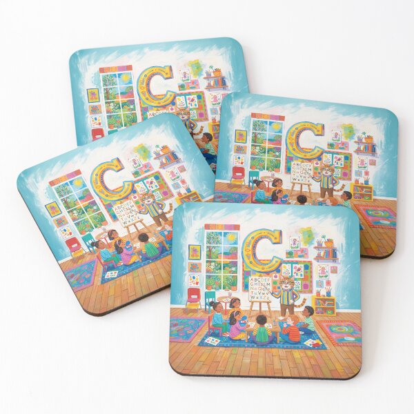Item preview, Cat Teaching The Alphabet designed and sold by Home Decor Art.