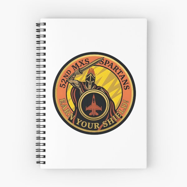 Item preview, USAF 52nd MXS Spartans Earn Your Shield Maintenance Squadron Emblem designed and sold by CharlieDesings.