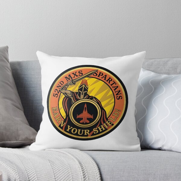 Item preview, USAF 52nd MXS Spartans Earn Your Shield Maintenance Squadron Emblem designed and sold by CharlieDesings.
