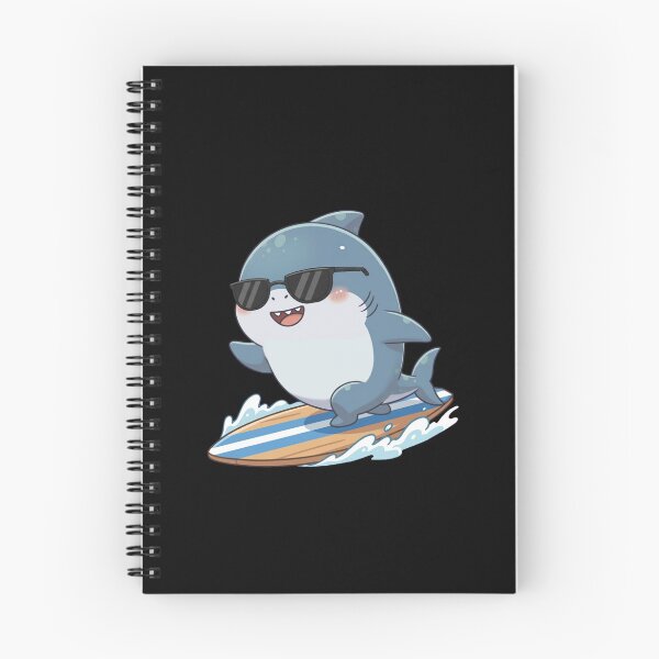 Item preview, Cool Summer Surfing Shark designed and sold by Nature's Chibis.