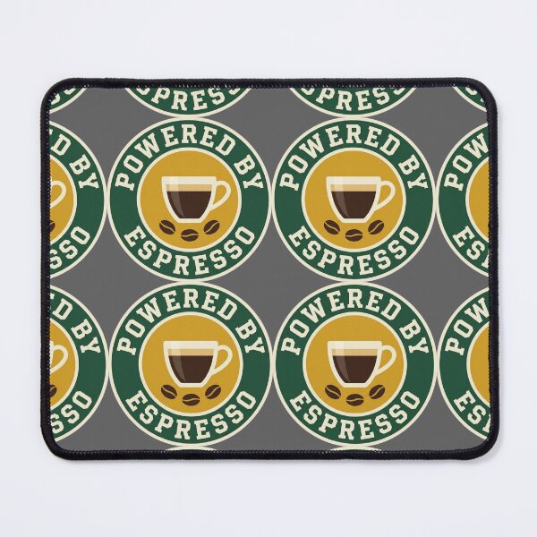 Item preview, Powered by Espresso Retro Varsity Coffee mug designed and sold by Soft Strength Studio.