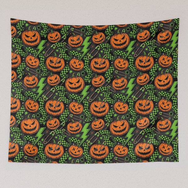 Item preview, Pumpkin Patch Punk — Punk Halloween Pattern | Hashola Designs designed and sold by Hashola Designs.