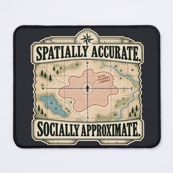 Item preview, Spatially Accurate Socially Approximate - Funny GIS Cartography Humor designed and sold by FashCode.