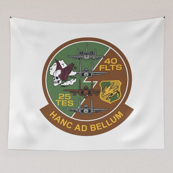 Artikelvorschau, USAF 40. FLTS & 25. TES Hanc Ad Bellum Flugtest-Patch    entworfen und verkauft von CharlieDesings.