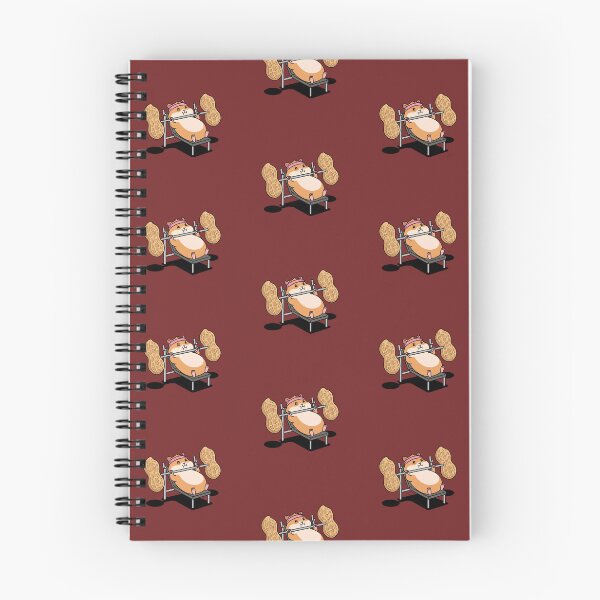 Item preview, Cute Hamster Bench Pressing Peanut Barbell Gym Art designed and sold by Rare By Hero.