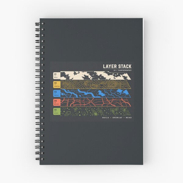 Item preview, Layer Stack 01 – GIS Cartography Laptop Sleeve designed and sold by astersgraphics.