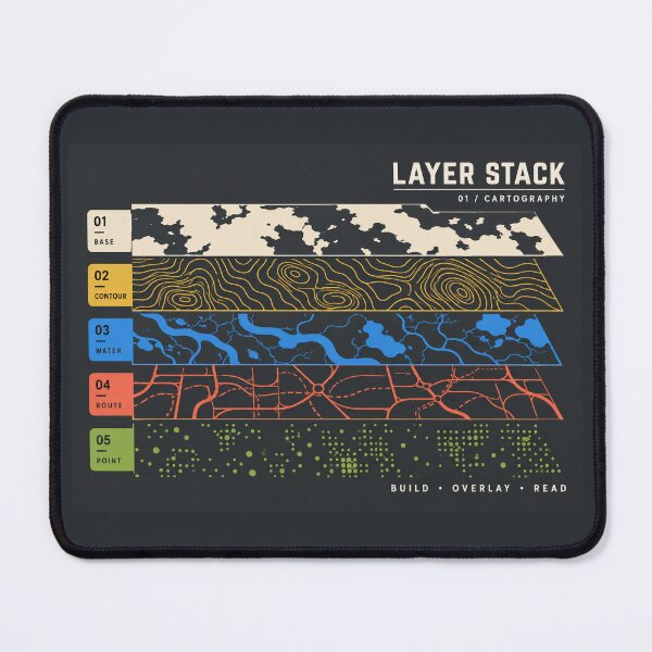 Item preview, Layer Stack 01 – GIS Cartography Laptop Sleeve designed and sold by astersgraphics.