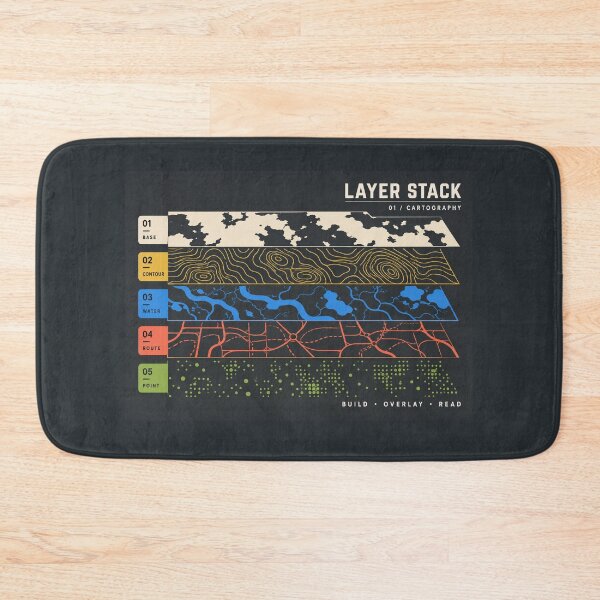 Item preview, Layer Stack 01 – GIS Cartography Laptop Sleeve designed and sold by astersgraphics.