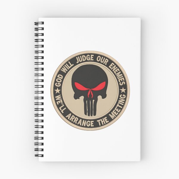Item preview, Tactical Punisher Skull "God Will Judge Our Enemies" Morale Emblem designed and sold by CharlieDesings.