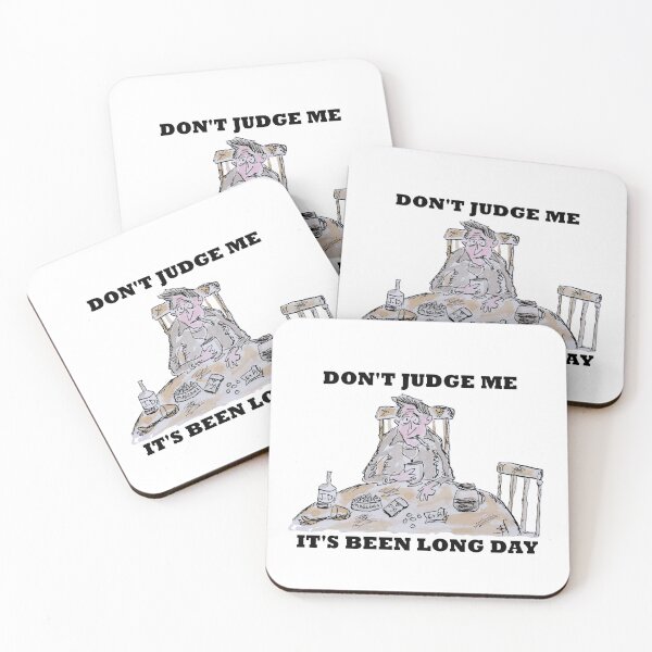 Item preview, man at drinking at kitchen table after bad day designed and sold by Inky Fingers Illustrations.