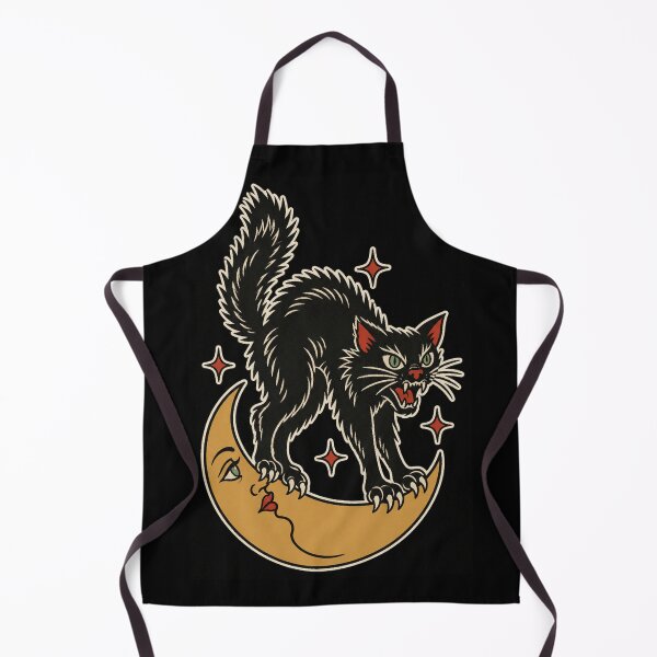 Aperçu de l'œuvre Chat noir sifflant sur un croissant de lune créée et vendue par The Mellonaire.