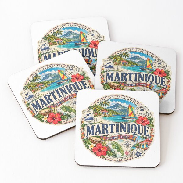 Artikelvorschau, Martinique Reisestempel Vintage Karibik entworfen und verkauft von fritz-10signer.