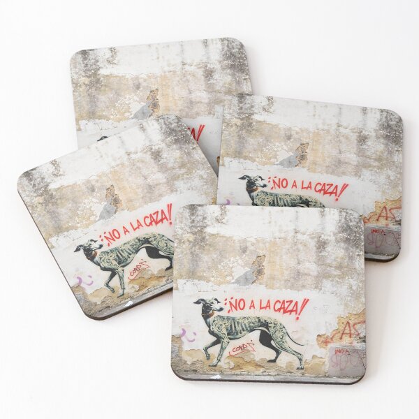 Aperçu de l'œuvre GALOGO - Variations de rue - No a la caza_01 créée et vendue par GALOGO – Art for Sighthounds & Animal Welfare.