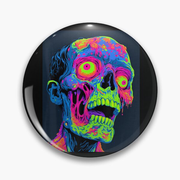 Item preview, Neon Zombie Horror Halloween Monster Art designed and sold by NoeValdric.
