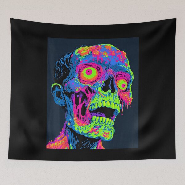 Item preview, Neon Zombie Horror Halloween Monster Art designed and sold by NoeValdric.