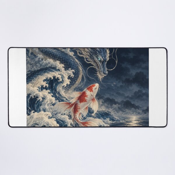 Item preview, Japanese Dragon Koi Waves designed and sold by Silken moonlight .