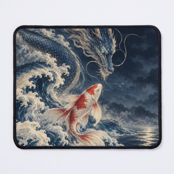 Item preview, Japanese Dragon Koi Waves designed and sold by Silken moonlight .
